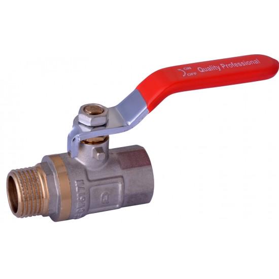 Кран Quality Professional 1" 1/2" ЗВ с красной ручкой (000070153)