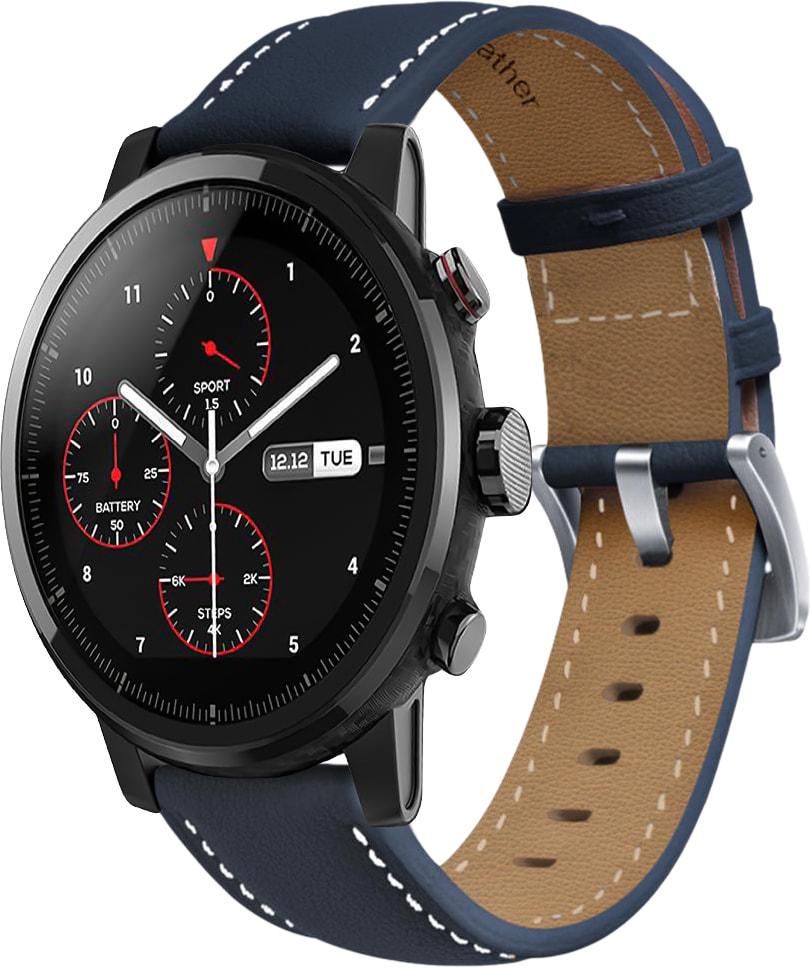 Ремешок кожаный Folsa для Amazfit Stratos Dark Blue (31552-5D)