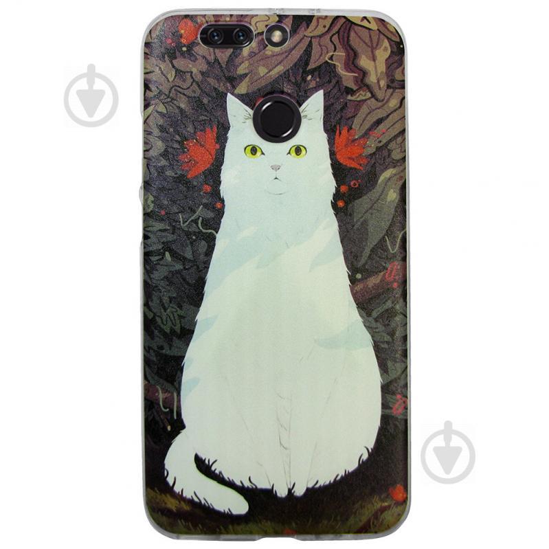 Чехол с рисунком Printed Silicone для Honor V9 / V8 Pro Кошка (hub_JlWj70066)
