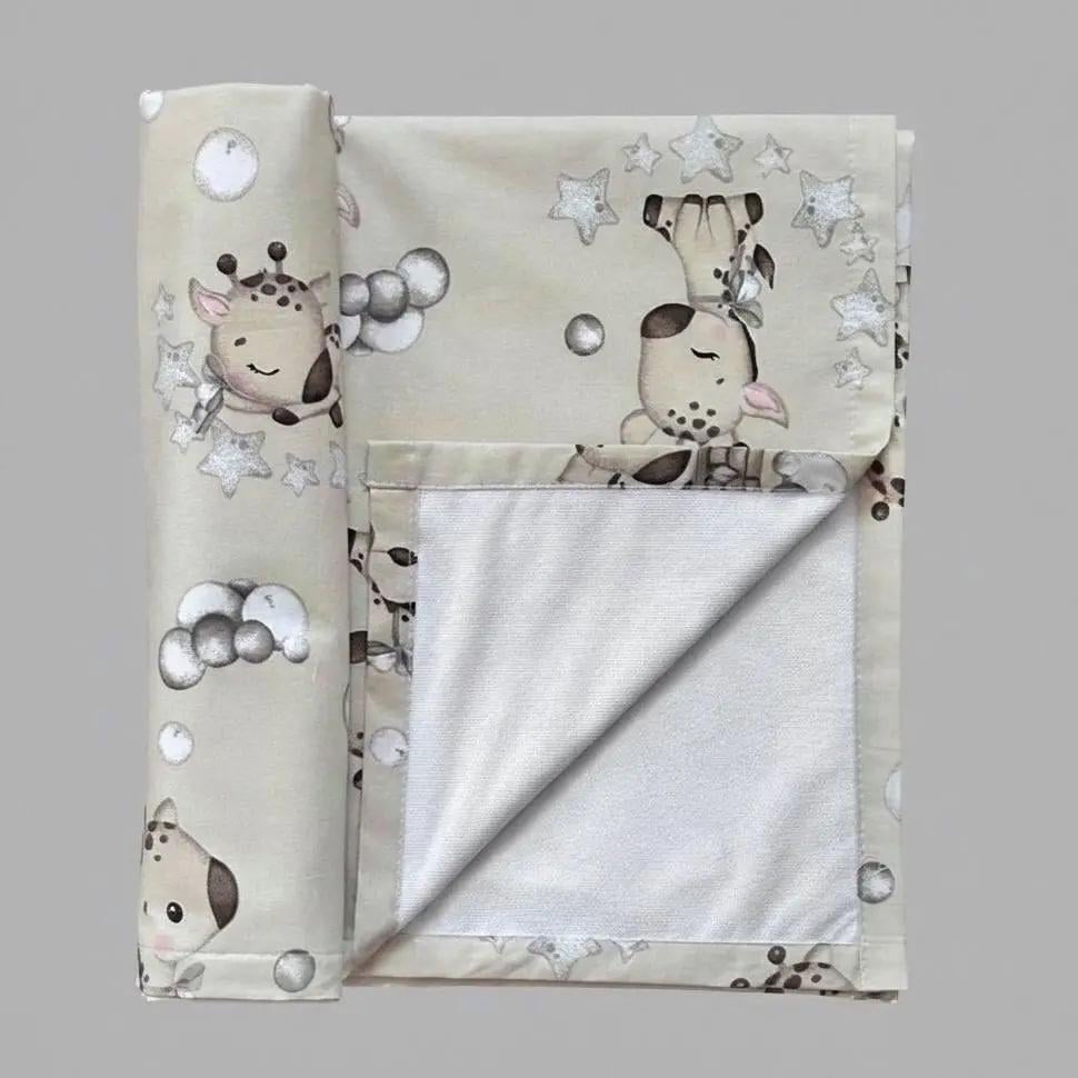 Пеленка детская непромокаемая BST хлопок/мембранная/бамбуковая махра 100х70 см Бежевый/Серый (2137629294)