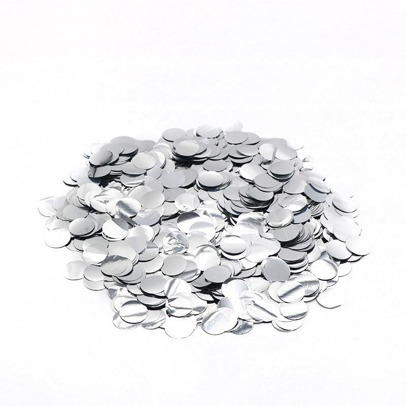 Конфетти круглые из фольги 10 г 15 мм Серебристый (62051/4)