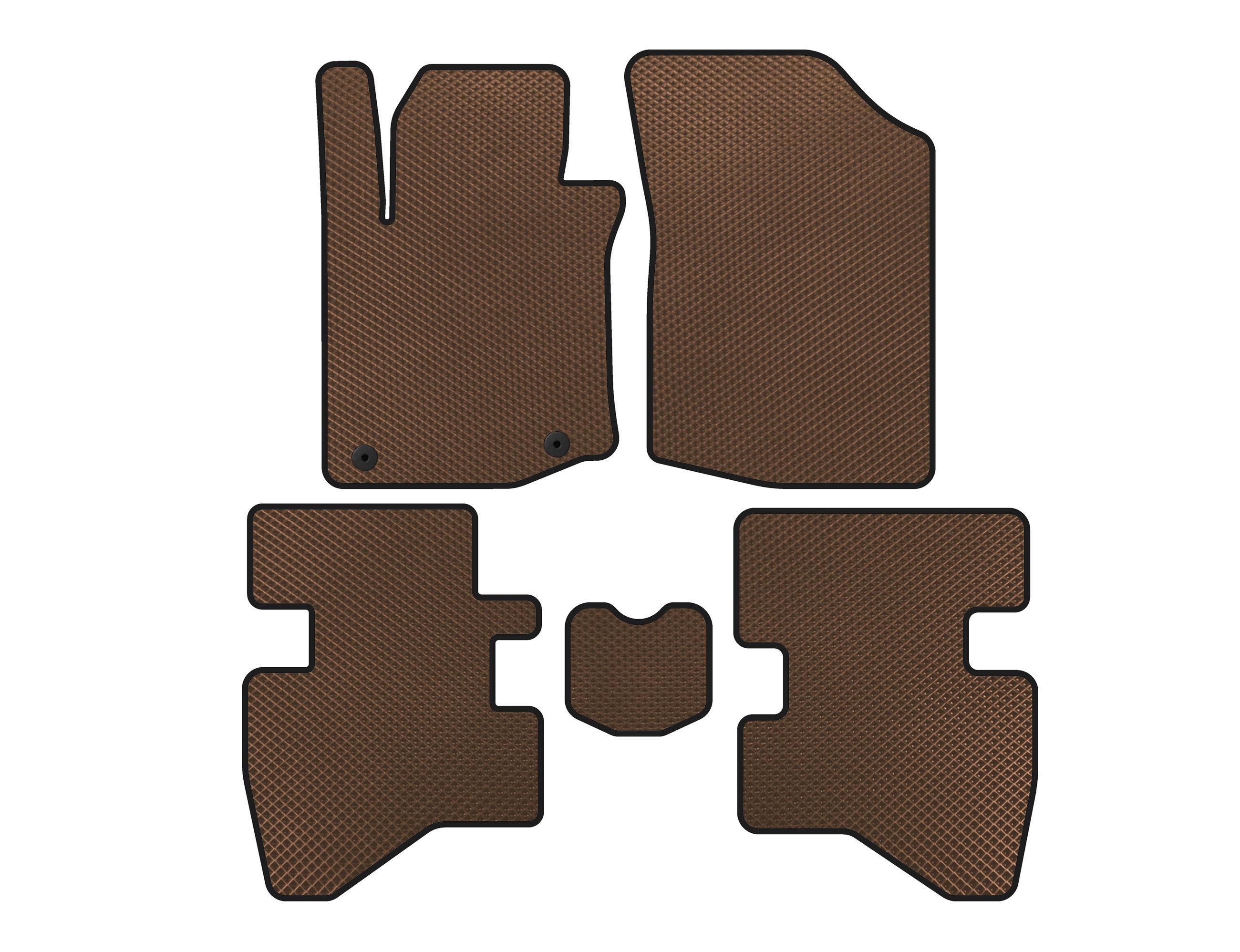 Коврики Digital Designs HB EVA для Citroen C-1 2014-2021 гг. этилвинилацетат Коричневый (141502)