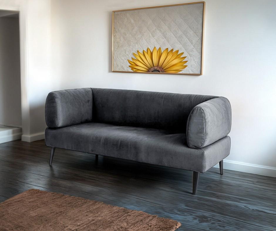 Диван з підлокітниками Tobi Sho Бенно-1 офісний з конусною ногою 1400х720х750 мм велюр Emilia 93 Grey - фото 3 Диван з підлокітниками Tobi Sho Бенно-1 офісний з конусною ногою 1400х720х750 мм велюр Emilia 93 Grey - фото 3