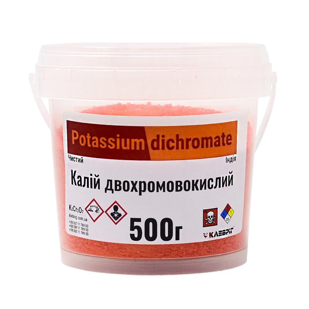 Біхромат калію Klebrig чистий 500 г (БХРМТКЛЙ-0,5)