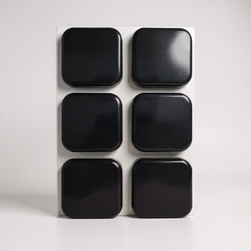 Стопор для дверей GDragon силиконовый квадратный 6 шт. Черный Стопор для дверей GDragon силиконовый квадратный 6 шт. Черный