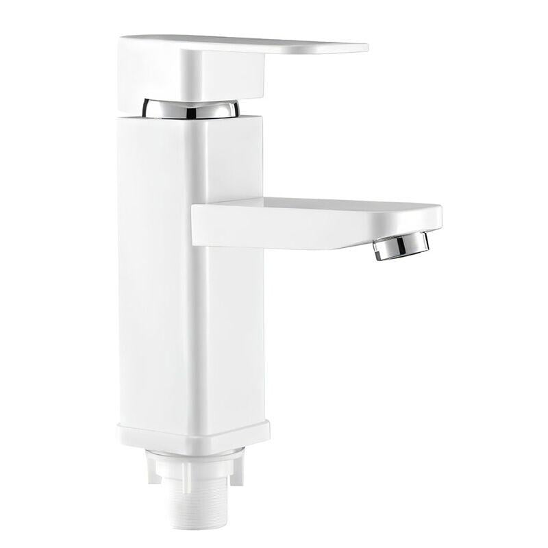 Смеситель для умывальника PLAMIX Kub-001 White (PM0611)