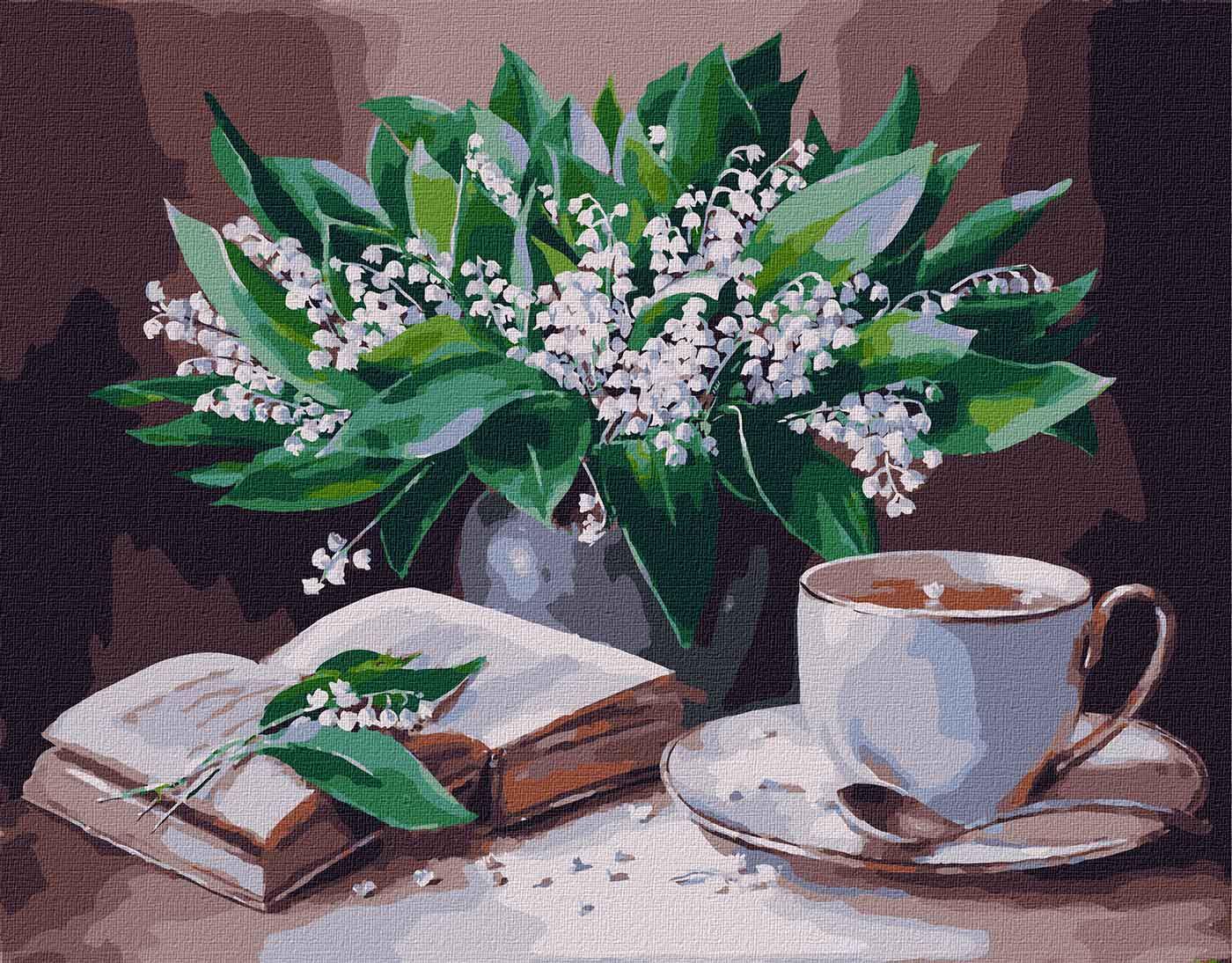 Картина по номерам Идейка Волшебные ландыши 40х50 см в термопакете (КНО3176-mt)