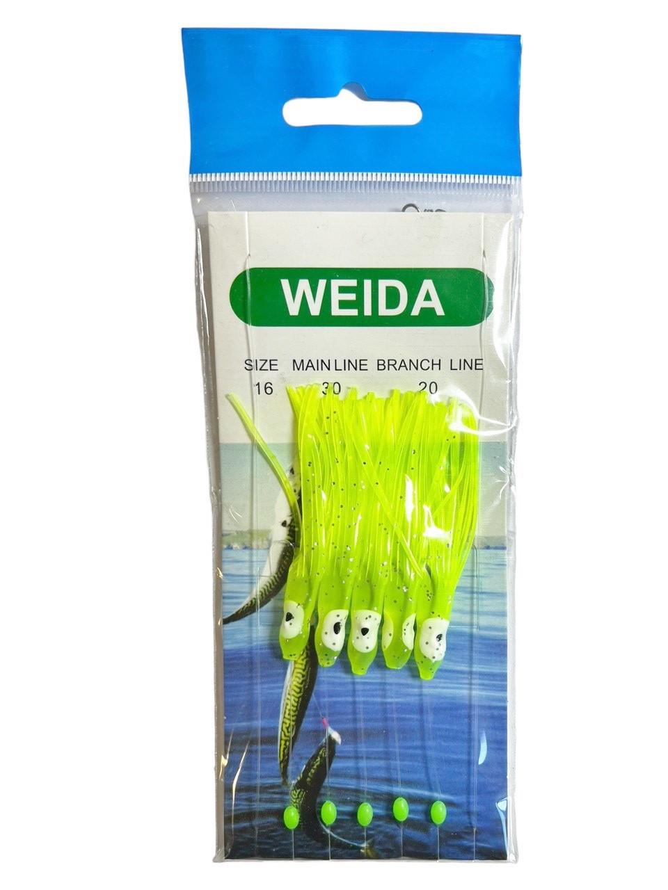 Силиконовые приманки Weida Кальмар 5 крючков Желтый (2135742650)