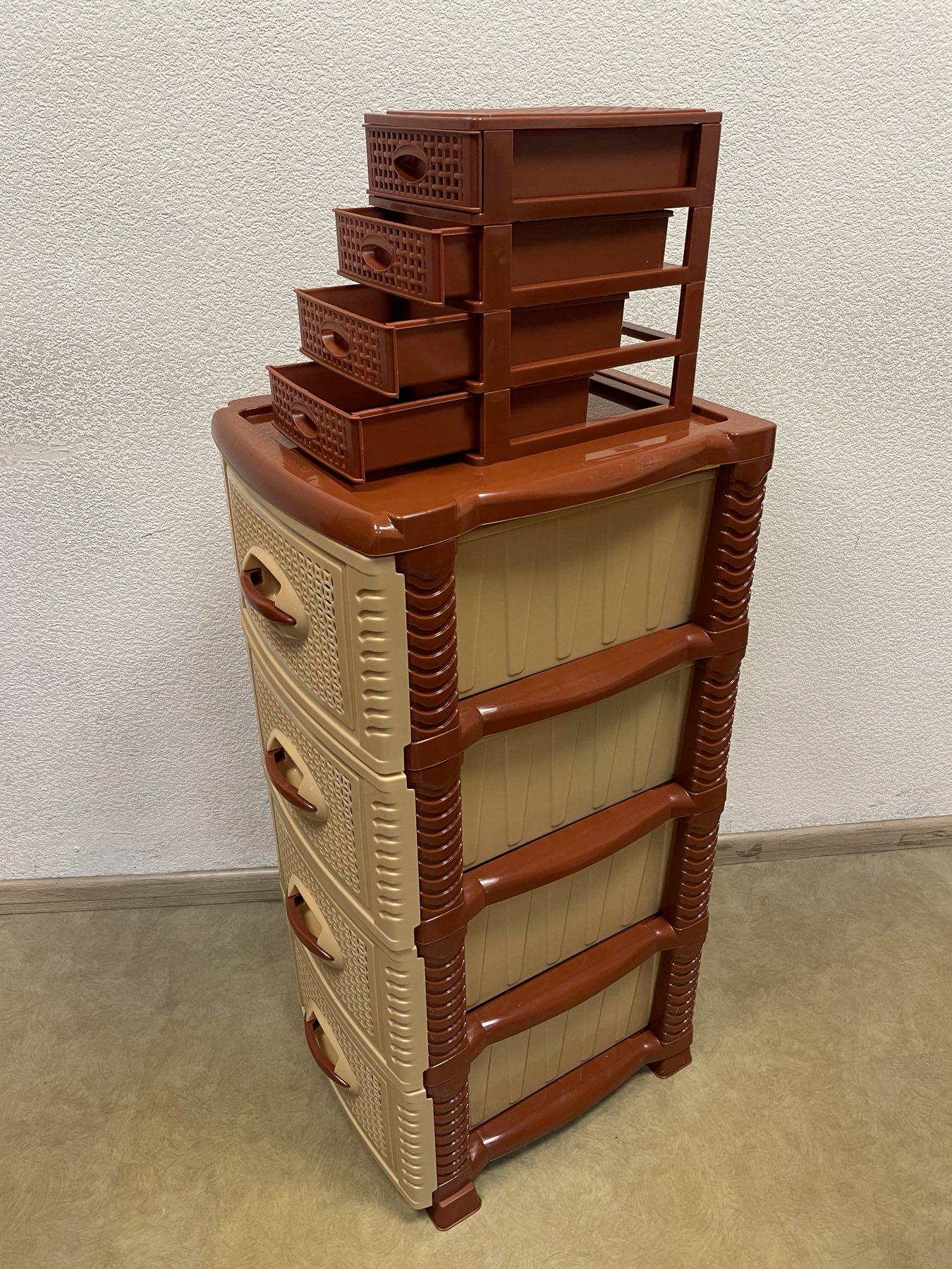 Комод мини ластиковый Консенсус ROTANGE 4 ящик 27х19х26,5 см Коричневый (28790325) - фото 9 Комод мини ластиковый Консенсус ROTANGE 4 ящик 27х19х26,5 см Коричневый (28790325) - фото 9