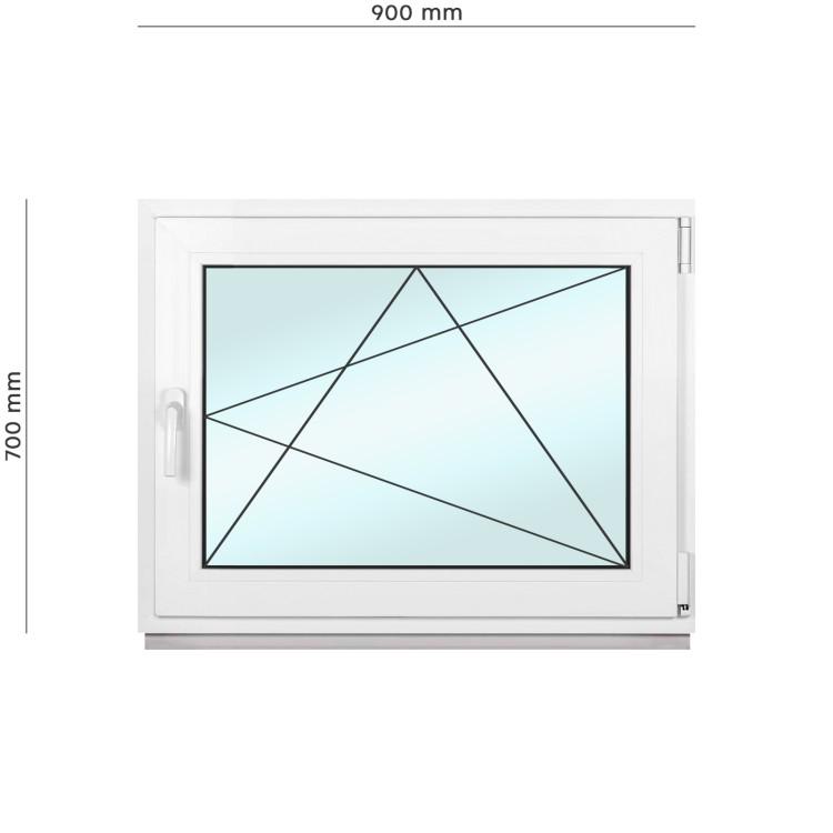 Окно металлопластиковое Framex поворотно-откидное с правым открытием 900х700 мм Белый - фото 2