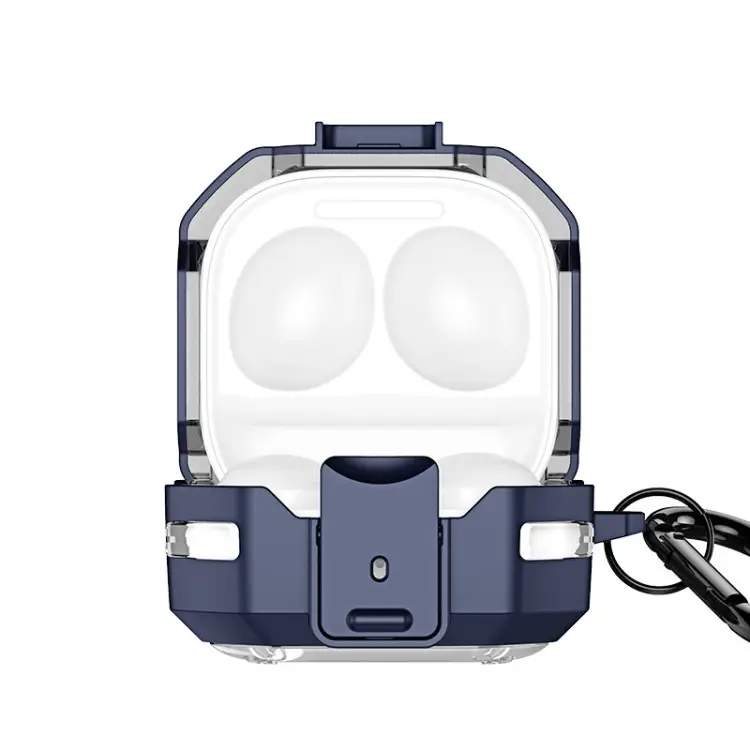 Чехол противоударный Dux Dusis SEGA для наушников Samsung Galaxy Buds 2 Pro/2/Pro/Live/FE с карабином Blue (00005)