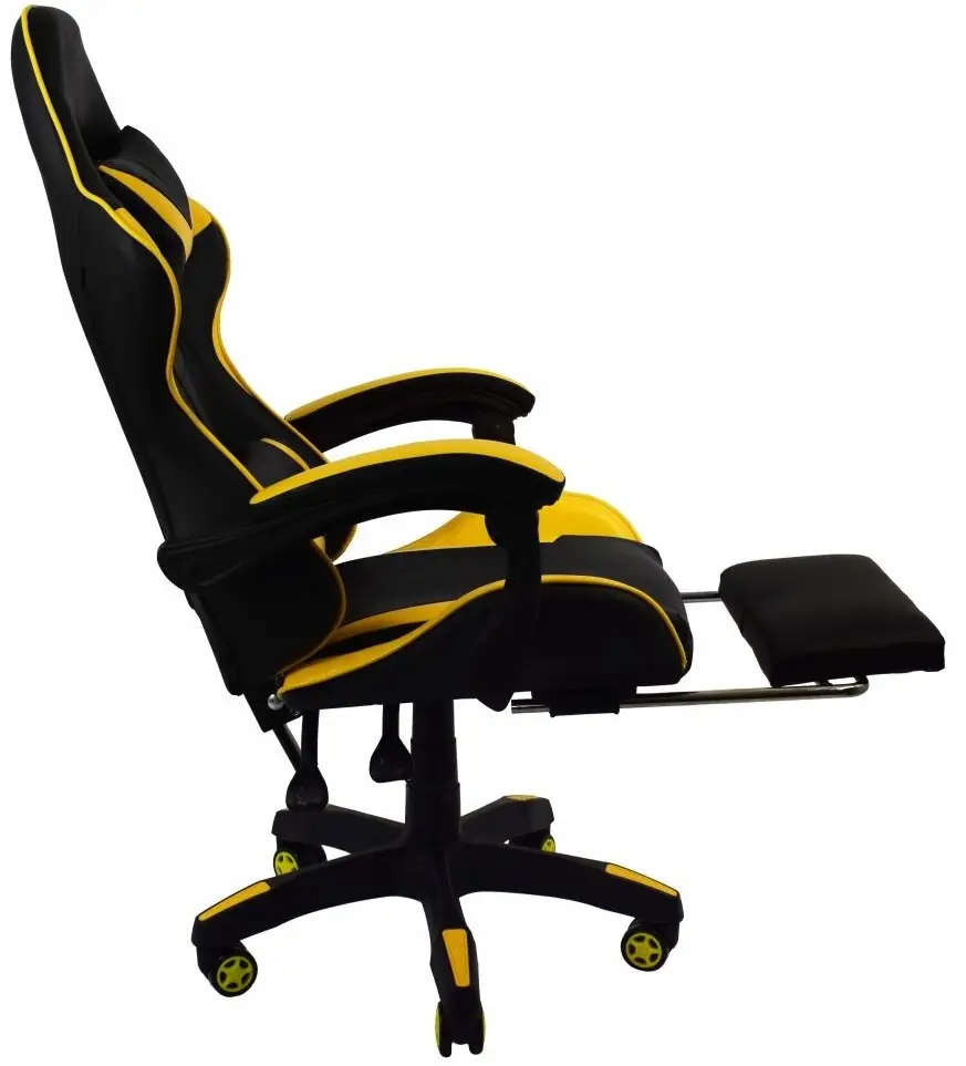 Крісло геймерське Bonro B-810 з підставкою для ніг Жовтий (42300046) - фото 5 Крісло геймерське Bonro B-810 з підставкою для ніг Жовтий (42300046) - фото 5