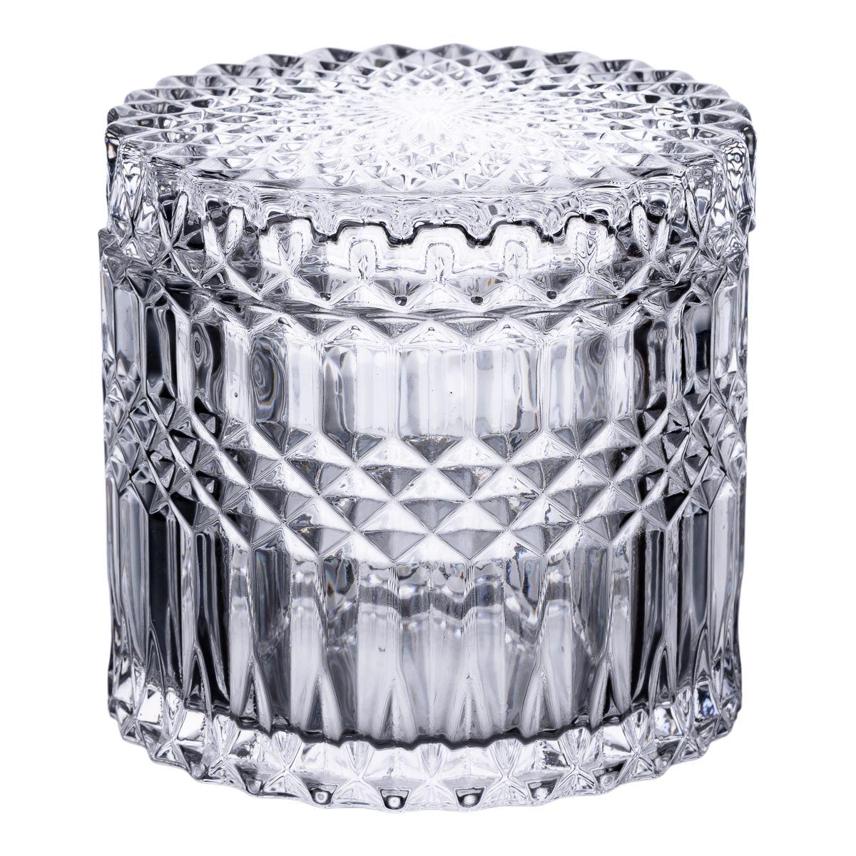 Цукерниця з кришкою HP-4-99 кругла скляна 9 см (6968) - фото 2 Цукерниця з кришкою HP-4-99 кругла скляна 9 см (6968) - фото 2