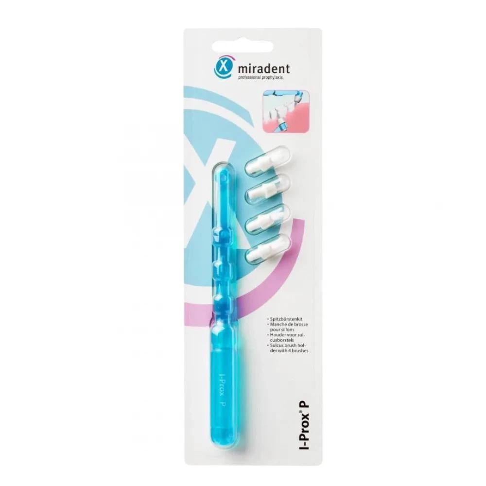 Зубна щітка монопучкова Miradent I-Prox P 4 насадки Блакитний (342)