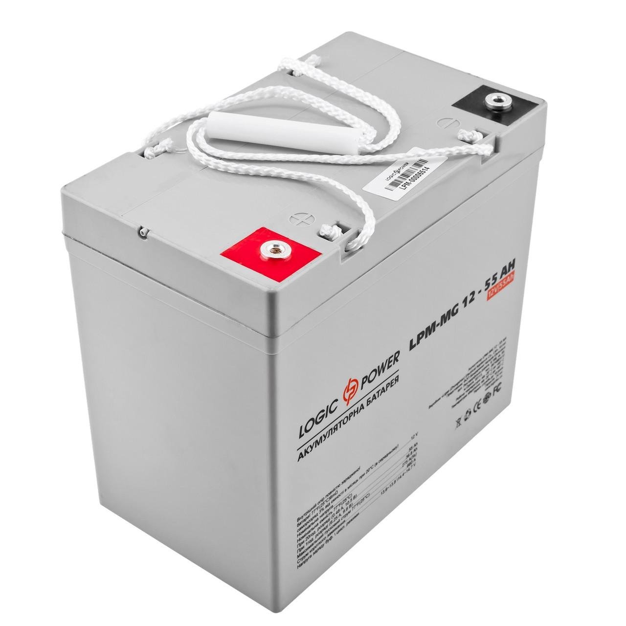 Аккумулятор мультигелевый LogicPower AGM LPM-MG 12-55 Ah - фото 2 Аккумулятор мультигелевый LogicPower AGM LPM-MG 12-55 Ah - фото 2