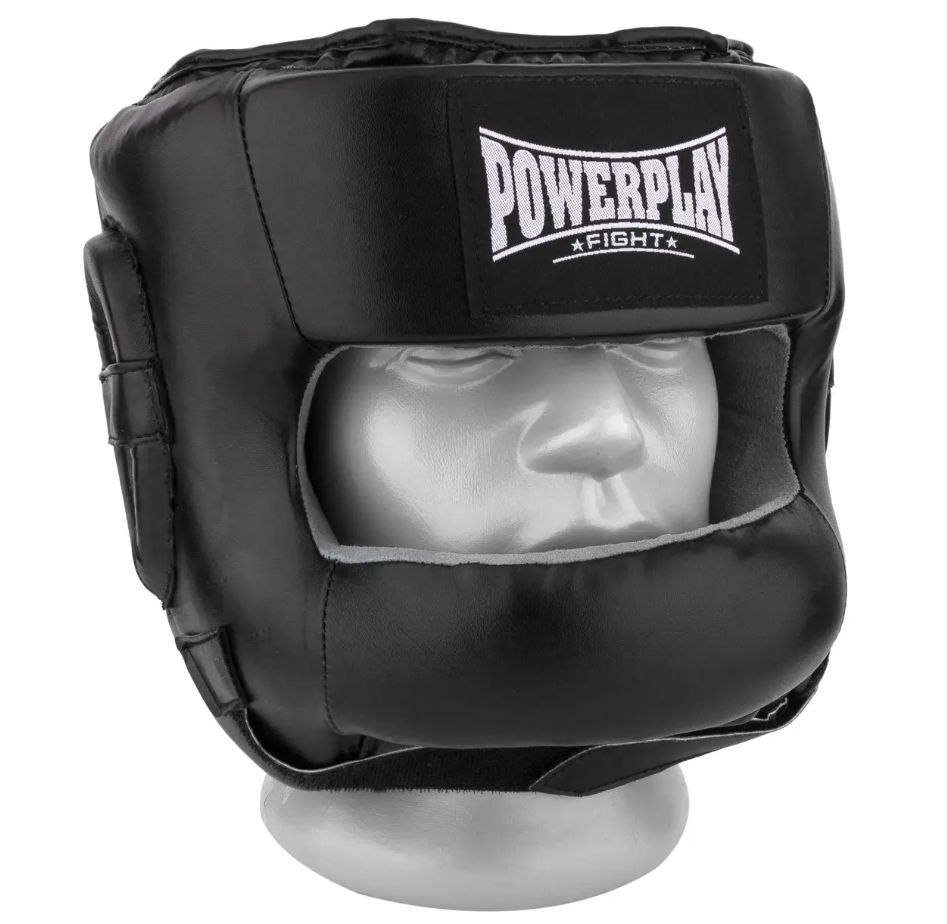Боксерський шолом тренувальний PowerPlay M Чорний (3067)