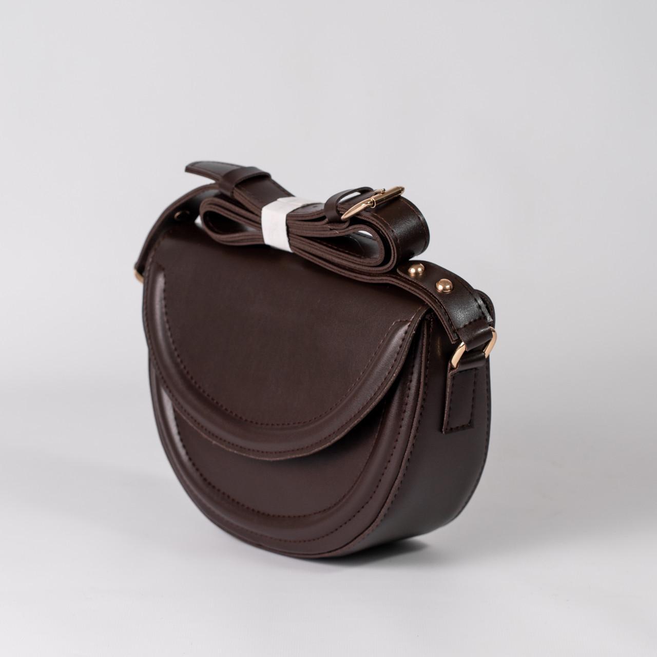 Сумка женская седло XENIA № 16-24 Коричневый - фото 3