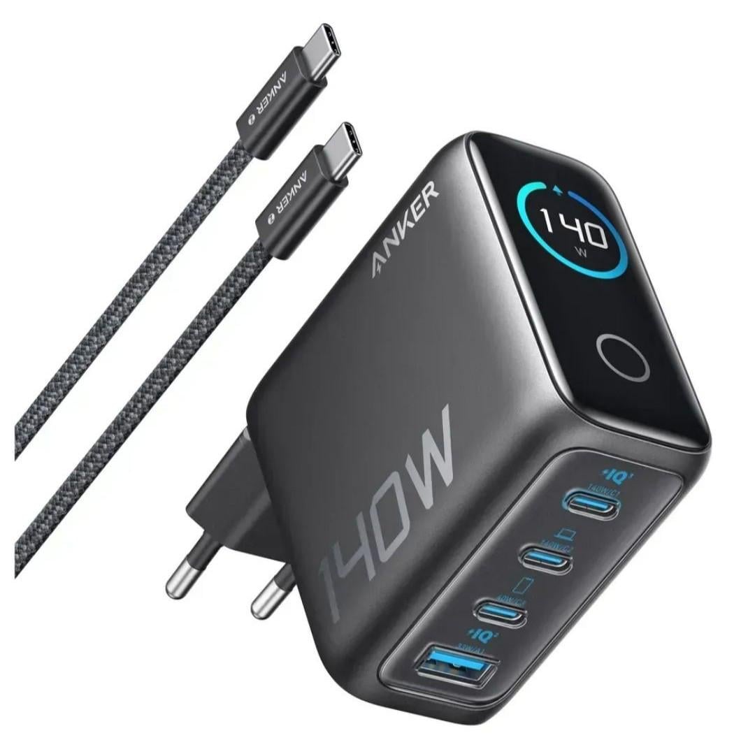 Зарядний пристрій 140W ANKER B2697 з екраном/складною вилкою EU/кабелем 240 Вт (35716108)