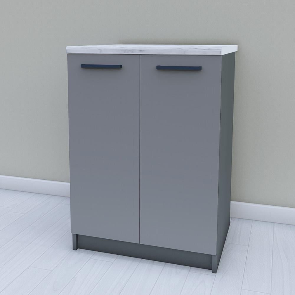 Тумба нижняя для кухни Opendoors МП13 600 мм Антрацитовый/Графитовый (МП13/7)