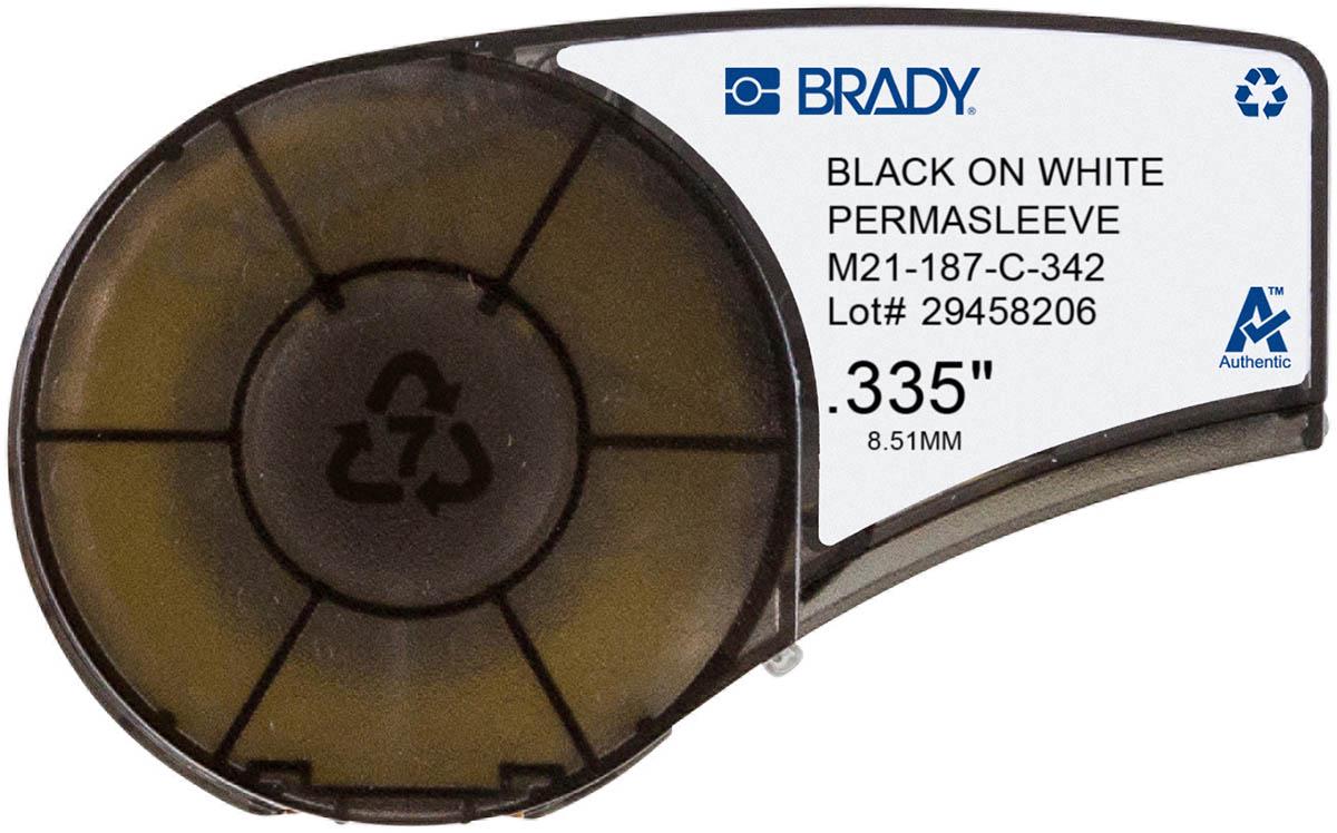 Термоусадочная трубка BRADY M21-187-C-342 для провода Ø1,57 3,81 мм Черный на белом