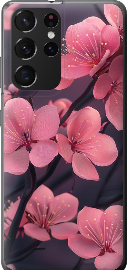 Чехол на Samsung Galaxy S21 Ultra (5G) Пурпурная сакура (6075u-2116-42517)