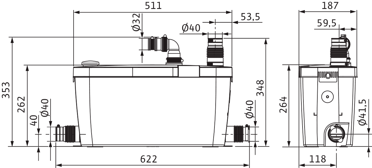 Канализационная станция Wilo HiSewlift 3-35 (4191677) - фото 3