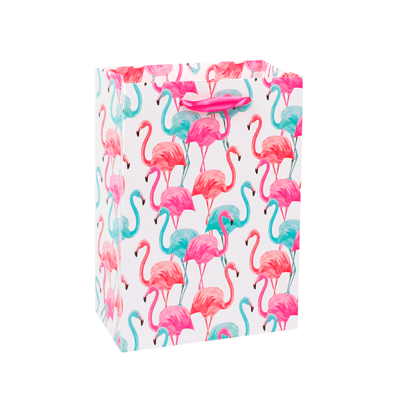 Подарочный пакет Lesko PPW PAPER ZD008 Flamingo Big