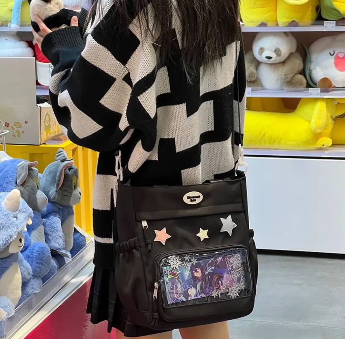 Сумка жіноча для школи/інституту з кишенями в японському стилі - фото 3 Сумка жіноча для школи/інституту з кишенями в японському стилі - фото 3