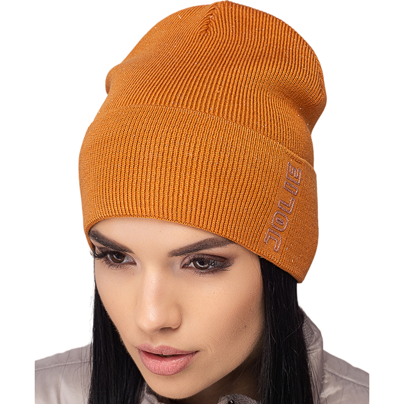 Шапка женская с люрексовой нитью Leks Ласка one size Горчичный