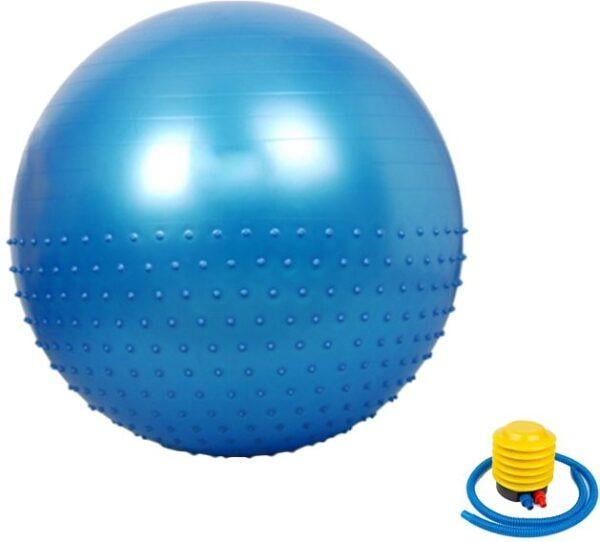 Мяч для фитнеса полумассажный Newt HMS 65 см Синий - фото 1 Мяч для фитнеса полумассажный Newt HMS 65 см Синий - фото 1