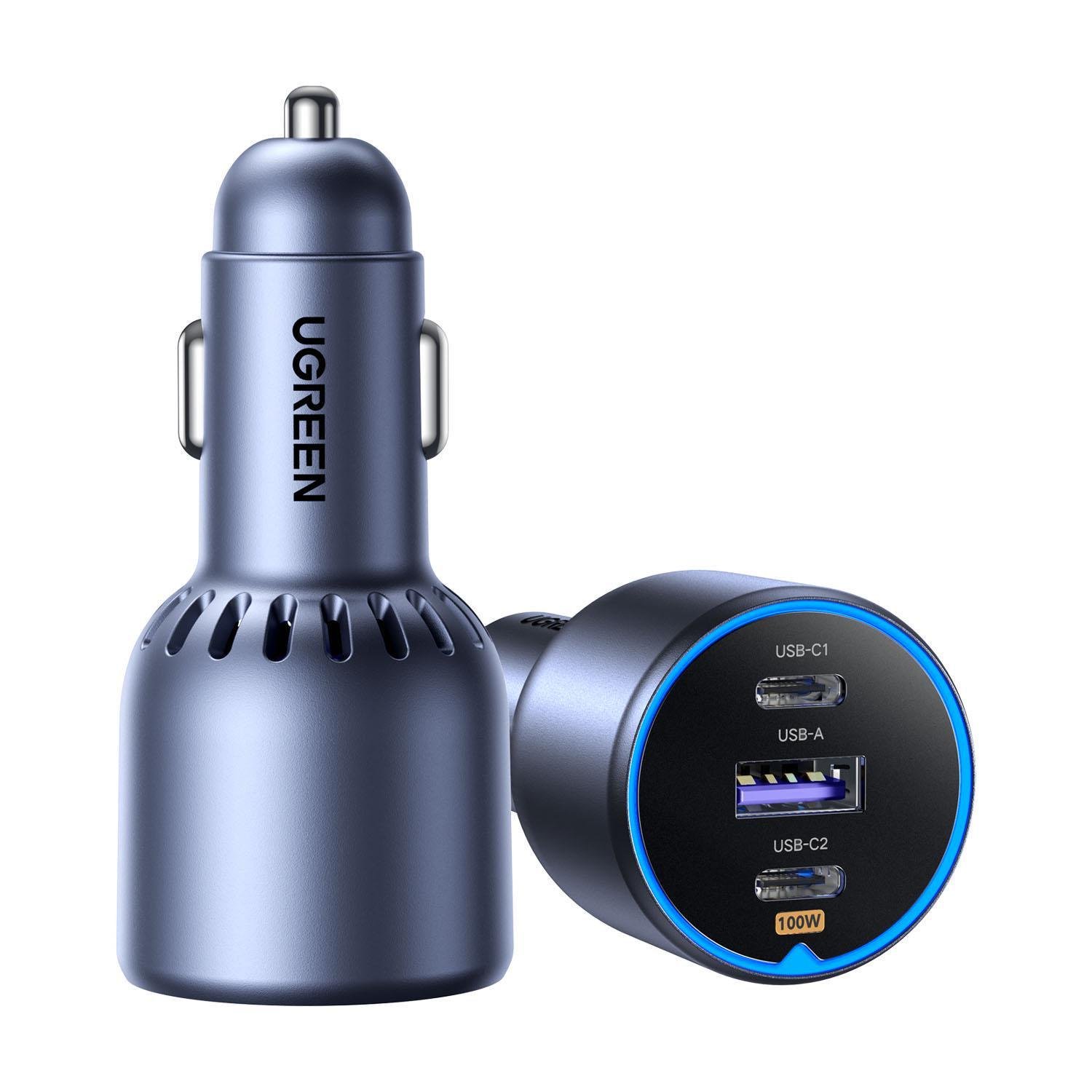 Зарядний пристрій автомобільний UGREEN 130 Вт Type-C/Type-C/USB PD3.0/QC4.0/PPS швидка зарядка Сірий (35025) - фото 13 Зарядний пристрій автомобільний UGREEN 130 Вт Type-C/Type-C/USB PD3.0/QC4.0/PPS швидка зарядка Сірий (35025) - фото 13