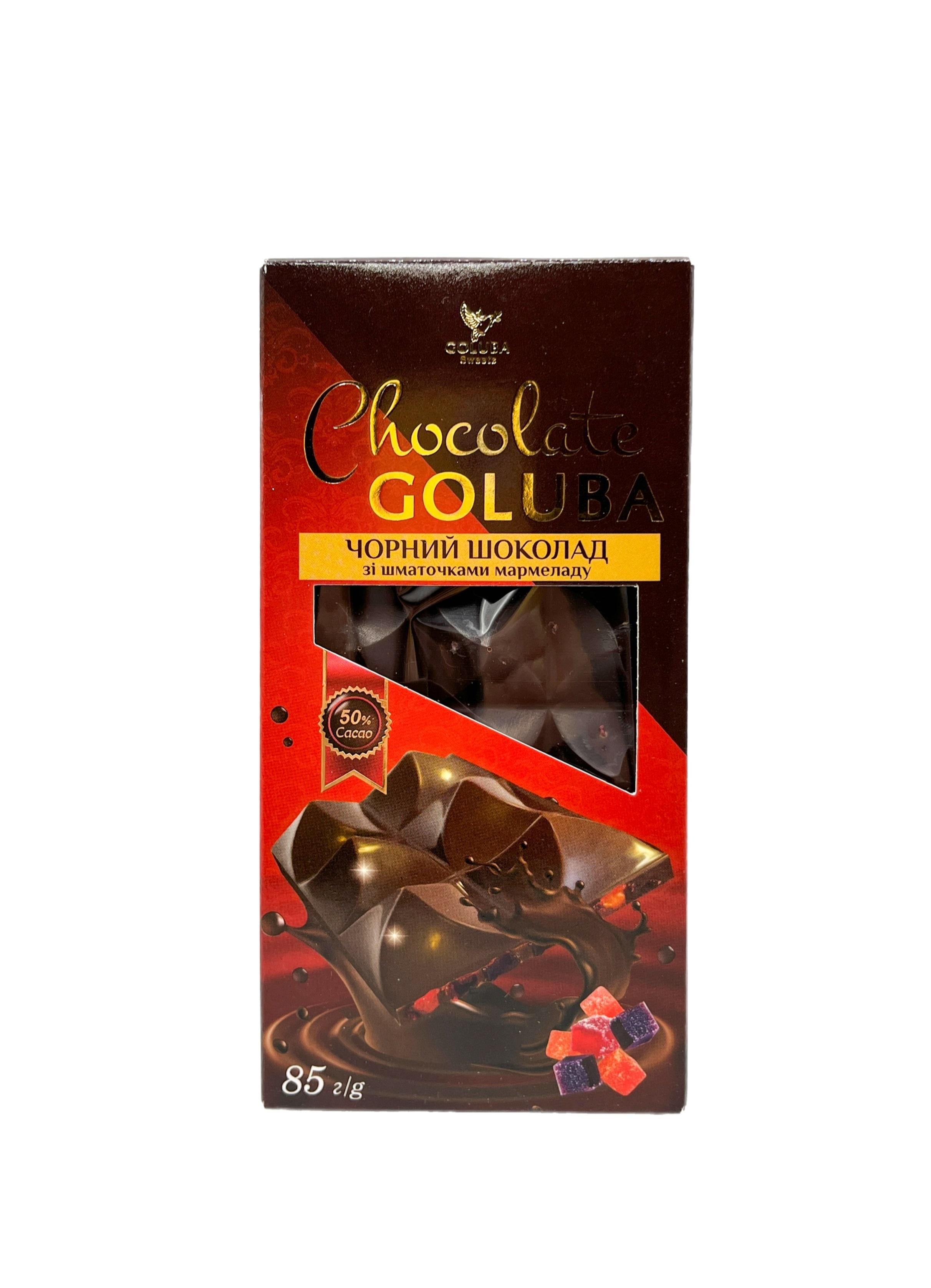 Черный шоколад с мармеладом Goluba Sweets 85 г (2481287184)