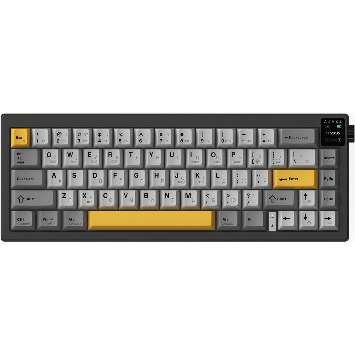 Клавіатура бездротова механічна Ajazz AK650 Flying Fish 66 клавіш RGB Black (AK650-FF-BGY)