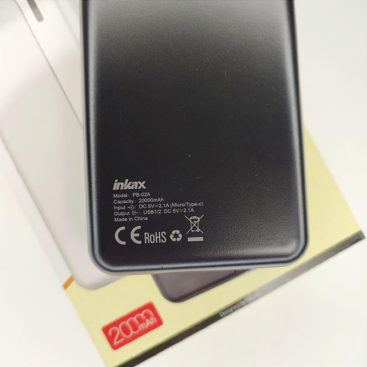 Повербанк Inkax PB-02A 20000 mAh 2,1 A 2 виходы (1120) - фото 2