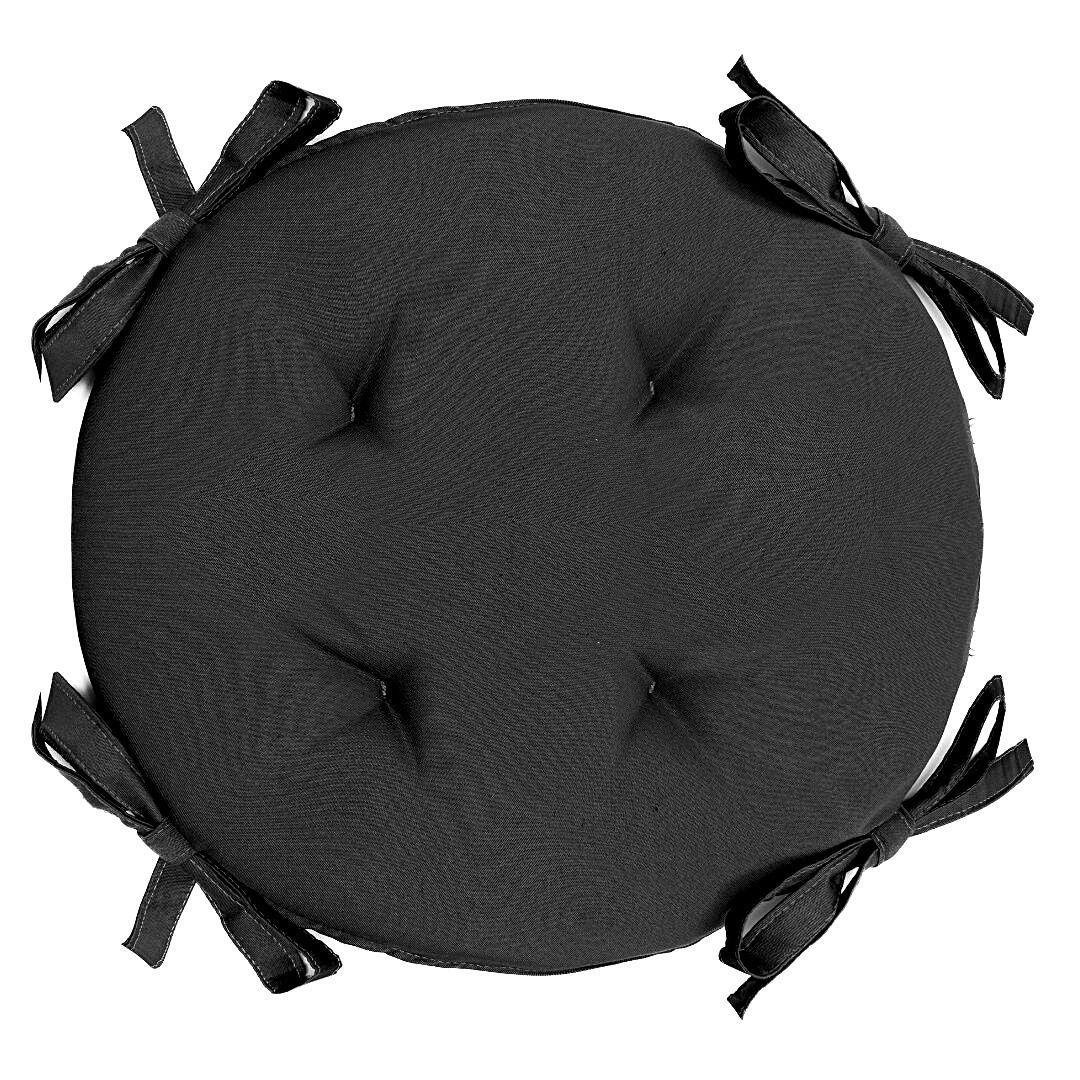 Подушка для стула/кресла/табурета Ø 30х2 см Черный (1799435580)