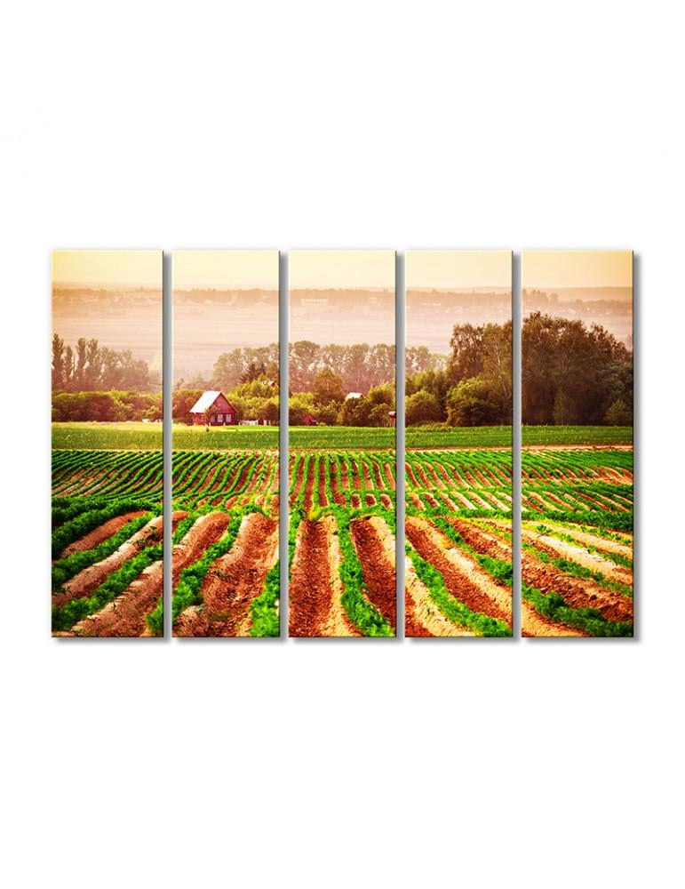 Картина модульная Сельское хозяйство 5 модулей 90x135 см