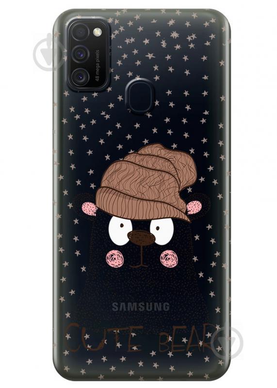 Прозрачный силиконовый чехол iSwag для Samsung Galaxy M21 с рисунком - Медведь (M1731) Прозрачный силиконовый чехол iSwag для Samsung Galaxy M21 с рисунком - Медведь (M1731)
