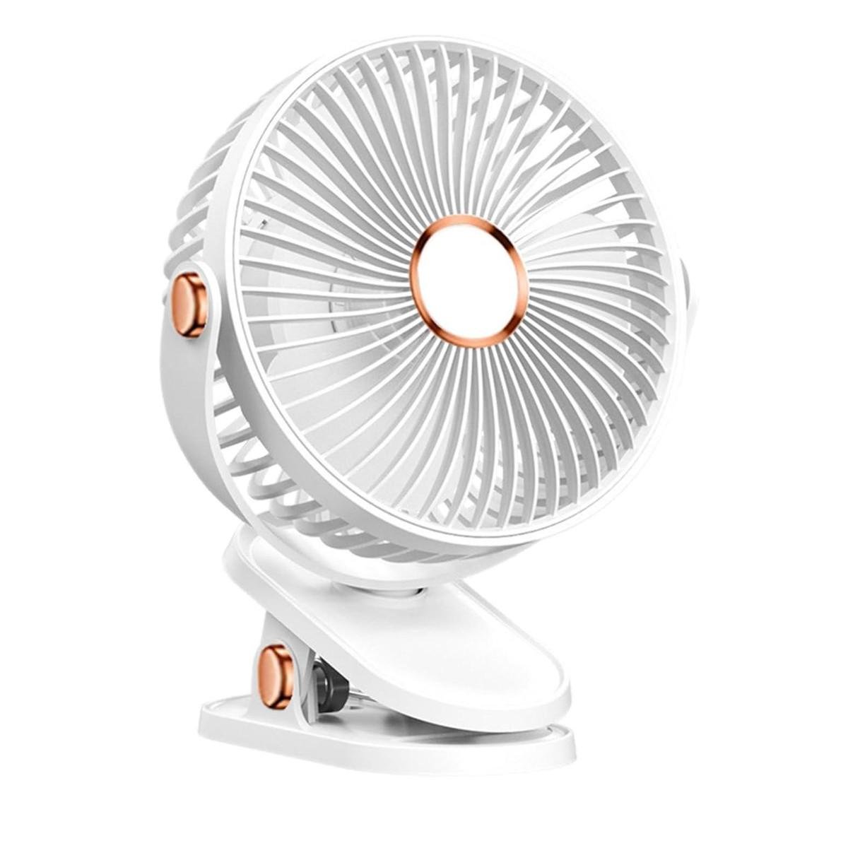 Вентилятор портативный Mini Fan USB на аккумуляторе с прищепкой