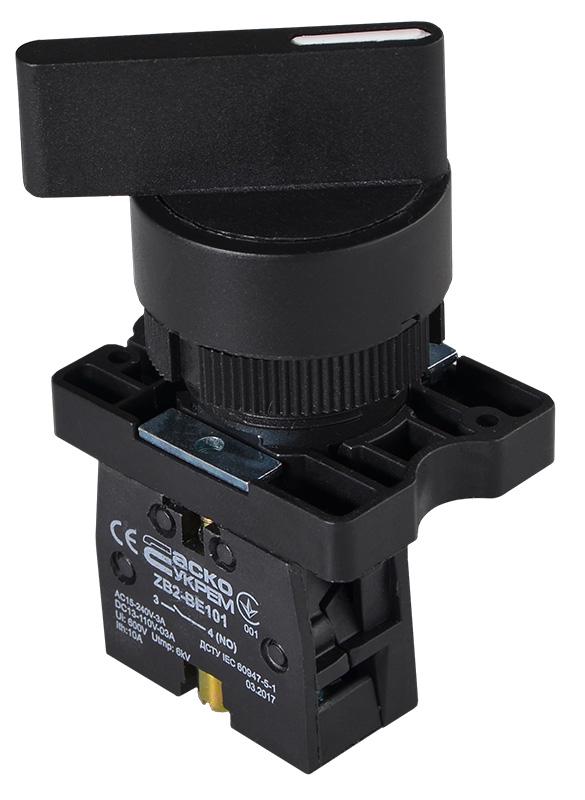 Переключатель IO АСКО-Укрем LAY5-EJ21 1NO 22 мм 2 положение Черный (A0140010199)