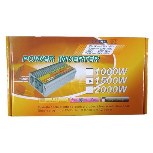 Инвертор автомобильный 12-220V 1000W с защитой с USB (2321765865)