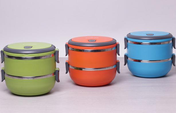 Ланч-бокс Kamille Priori 2 емкости 700 мл 1400 мл 16,5х15х13,5 см