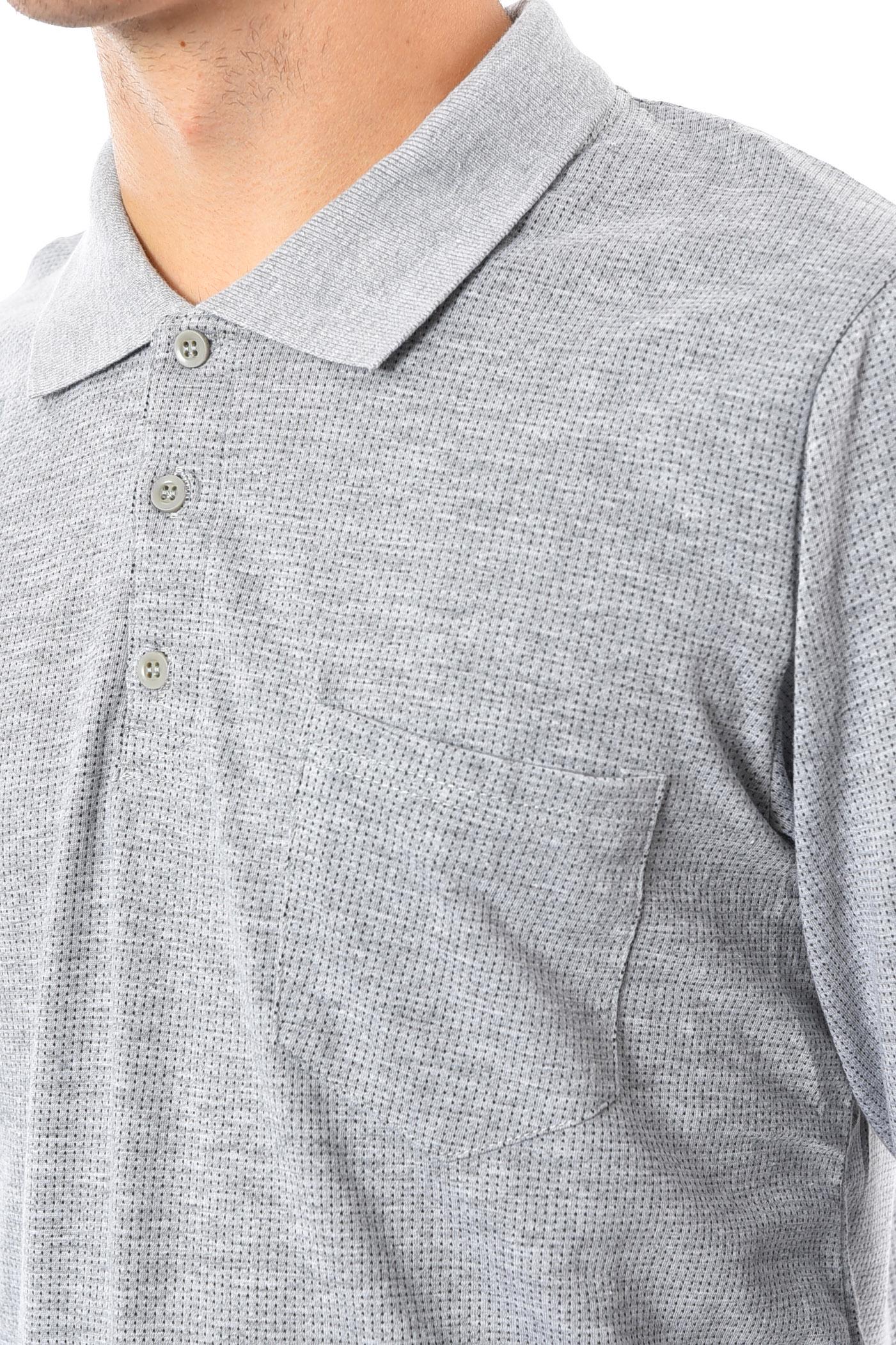 Кофта поло чоловіча напівбатальна XL Сірий (193065) - фото 4 Кофта поло чоловіча напівбатальна XL Сірий (193065) - фото 4