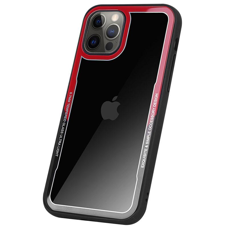 TPU+PC чохол G-Case Shock Crystal для Apple iPhone 12 Pro (6.1'') (Чорний / червоний) (155016)