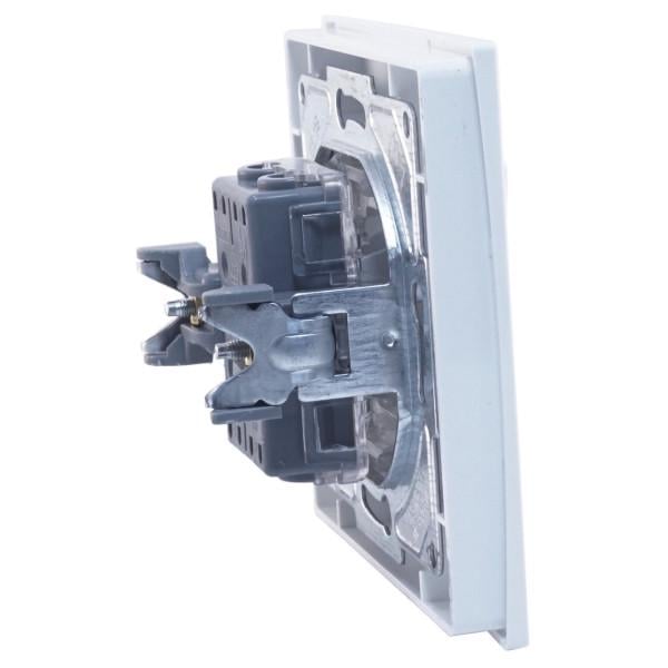 Вимикач 2-клавішний Gunsan Eqona 1401100100103 Білий - фото 2 Вимикач 2-клавішний Gunsan Eqona 1401100100103 Білий - фото 2