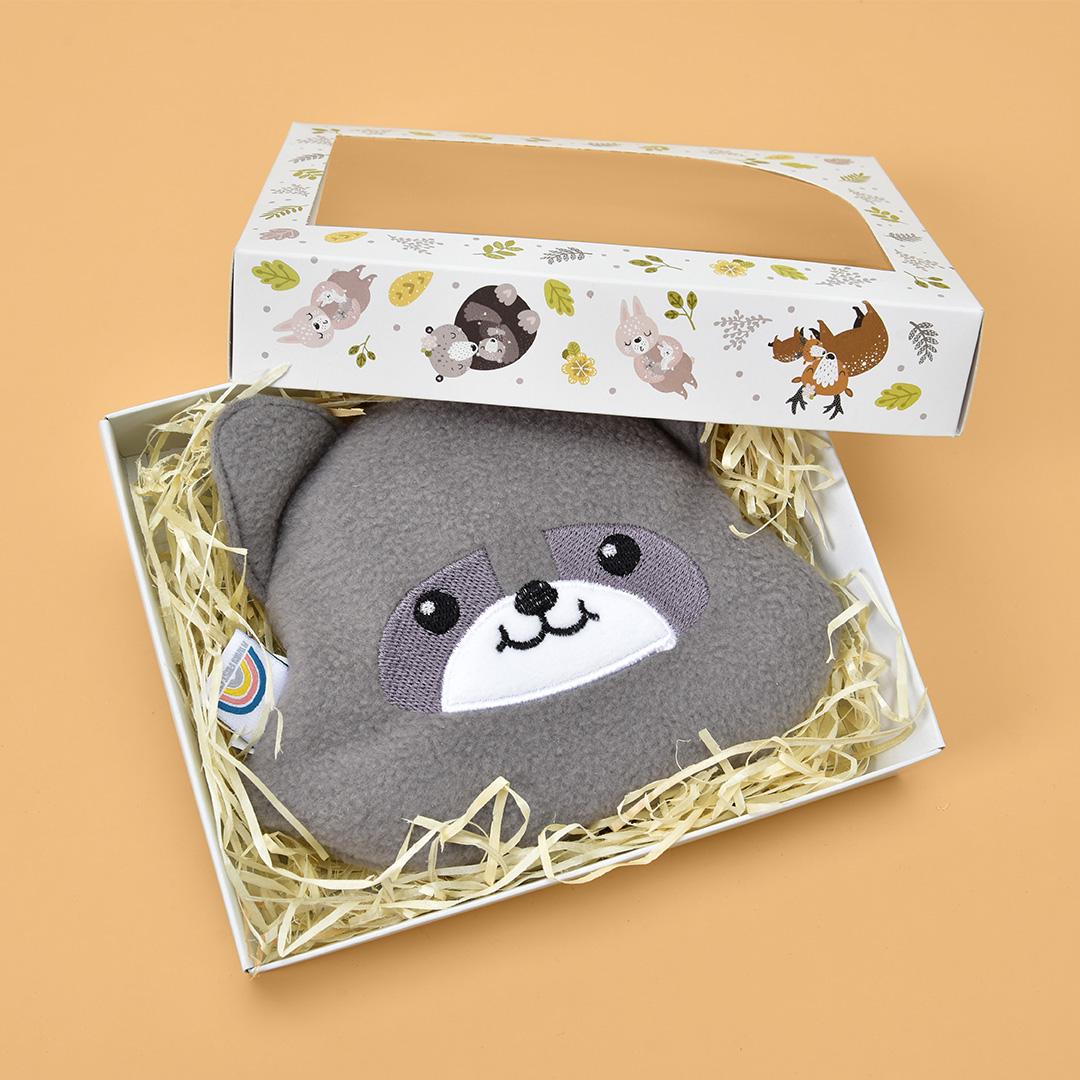 Подушка-грелка с семенами льна IDEIA Papaella Енот 18x18 см (26434023)