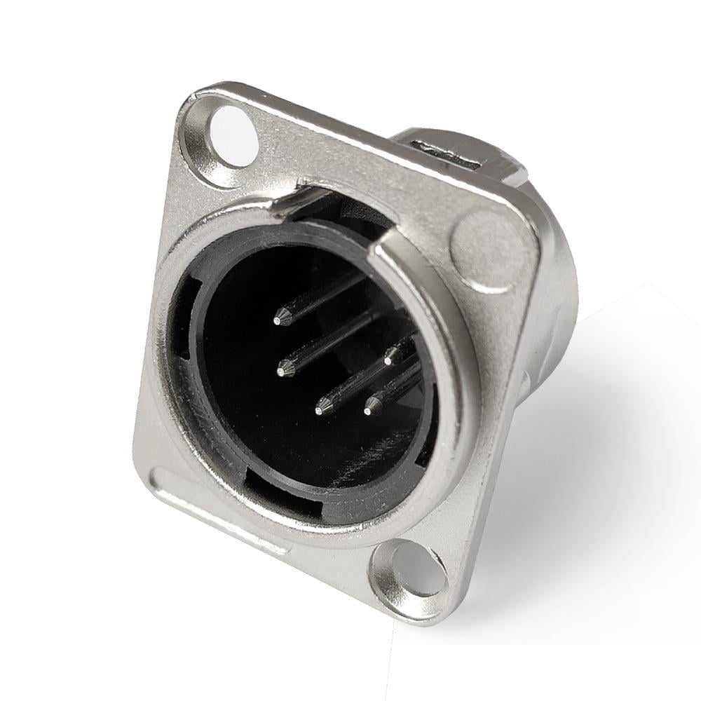Панельный разъем Moco XLR-P5M D-посадка штекер 5 контактов пайки (10973633)