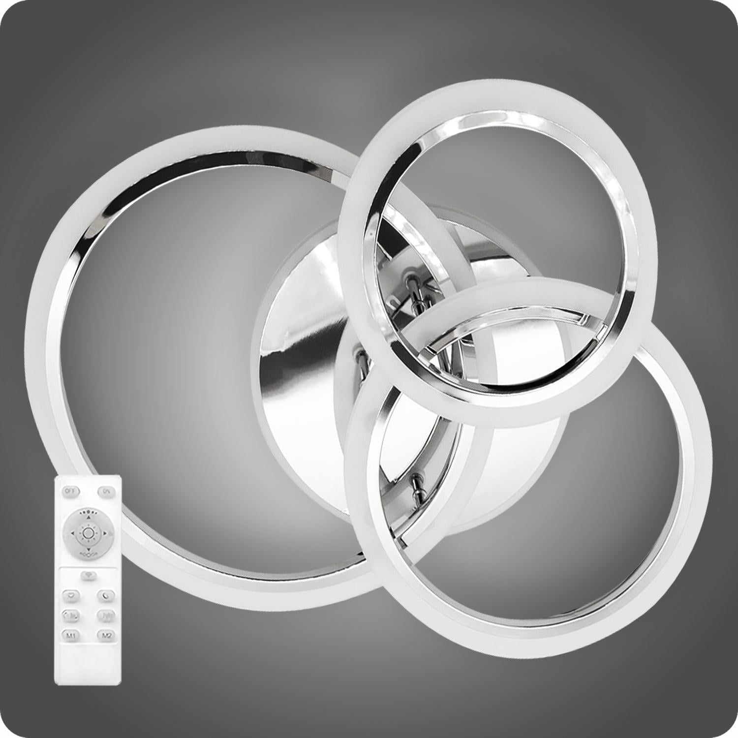 Люстра светодиодная 517 Xlight с пультом 90 Вт Хром (01905)