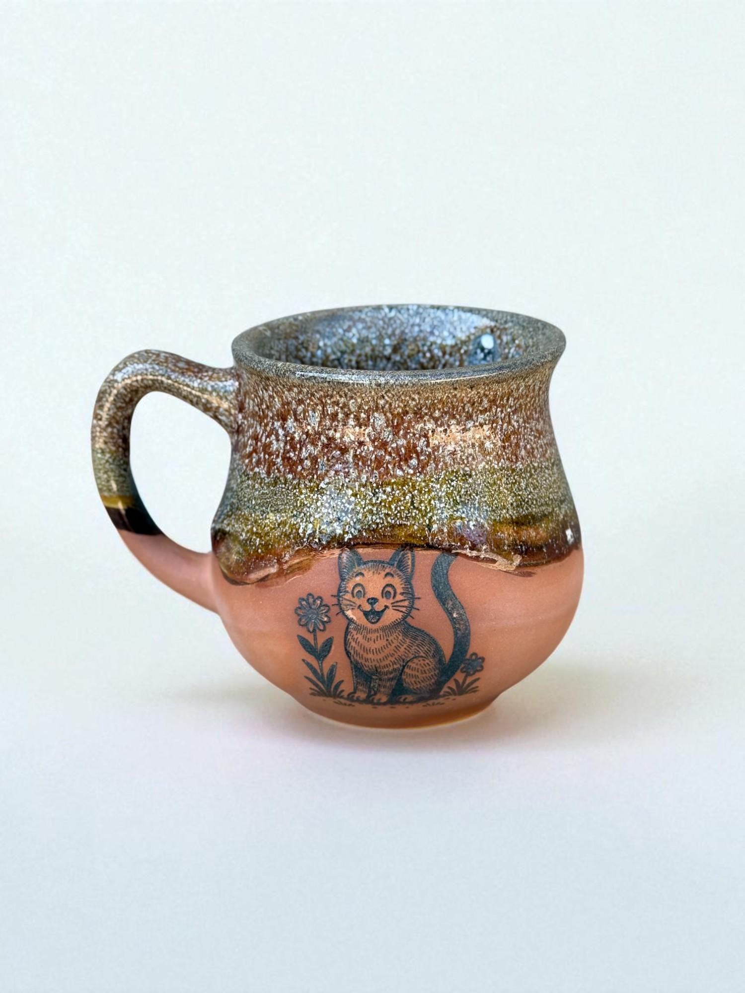 Чашка ручной работы "Котик 2" 450 мл (28833637) - фото 1 Чашка ручной работы "Котик 2" 450 мл (28833637) - фото 1