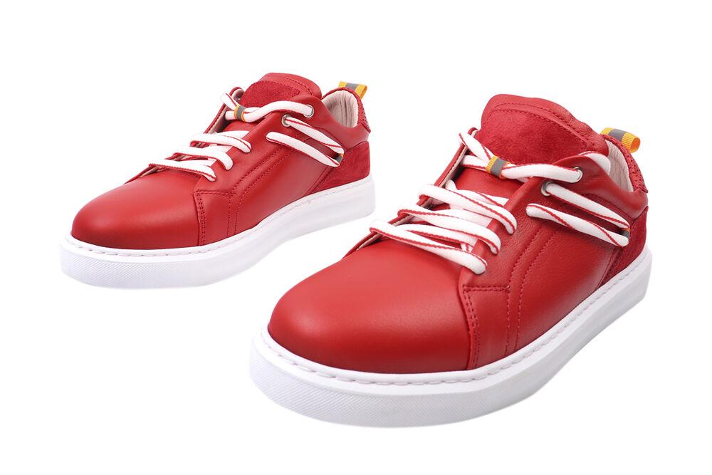 Кеди жіночі Phany зі шкіри на низькому ходу на шнурівці р. 39 Червоний (214-21DTC) - фото 5 Кеди жіночі Phany зі шкіри на низькому ходу на шнурівці р. 39 Червоний (214-21DTC) - фото 5