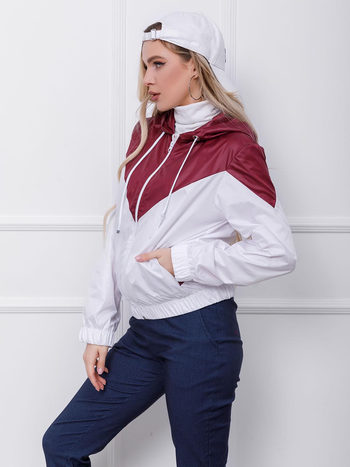Куртка ISSA PLUS L Белый/Бордовый (SA-122) - фото 2